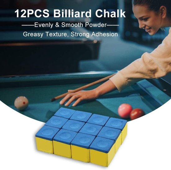 Allecto plus - Zwembad-keu van calciumcarbonaat met antislip grip, biljart- en snookerkeu accessoires in blauwe kleur. — afbeelding 3