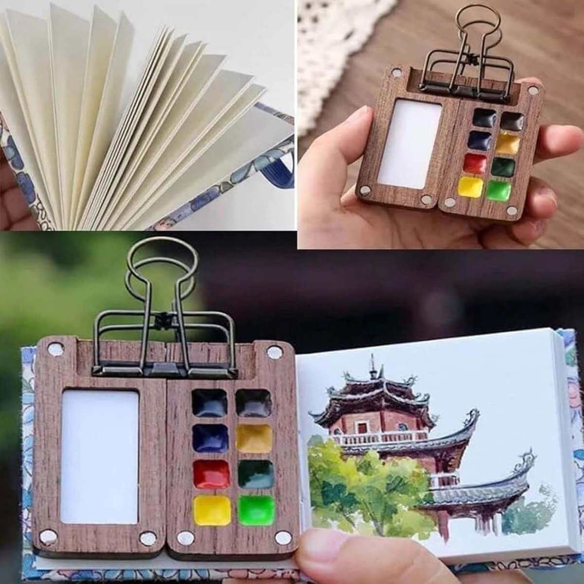 Lukas Aquarell 1862 1/2 Näpfchen 12 Stück Malkasten | Kaufen auf