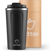 Vatten Thermosbeker - Koffiebeker - Travel Mug - Zwart - 500ml - Theebeker