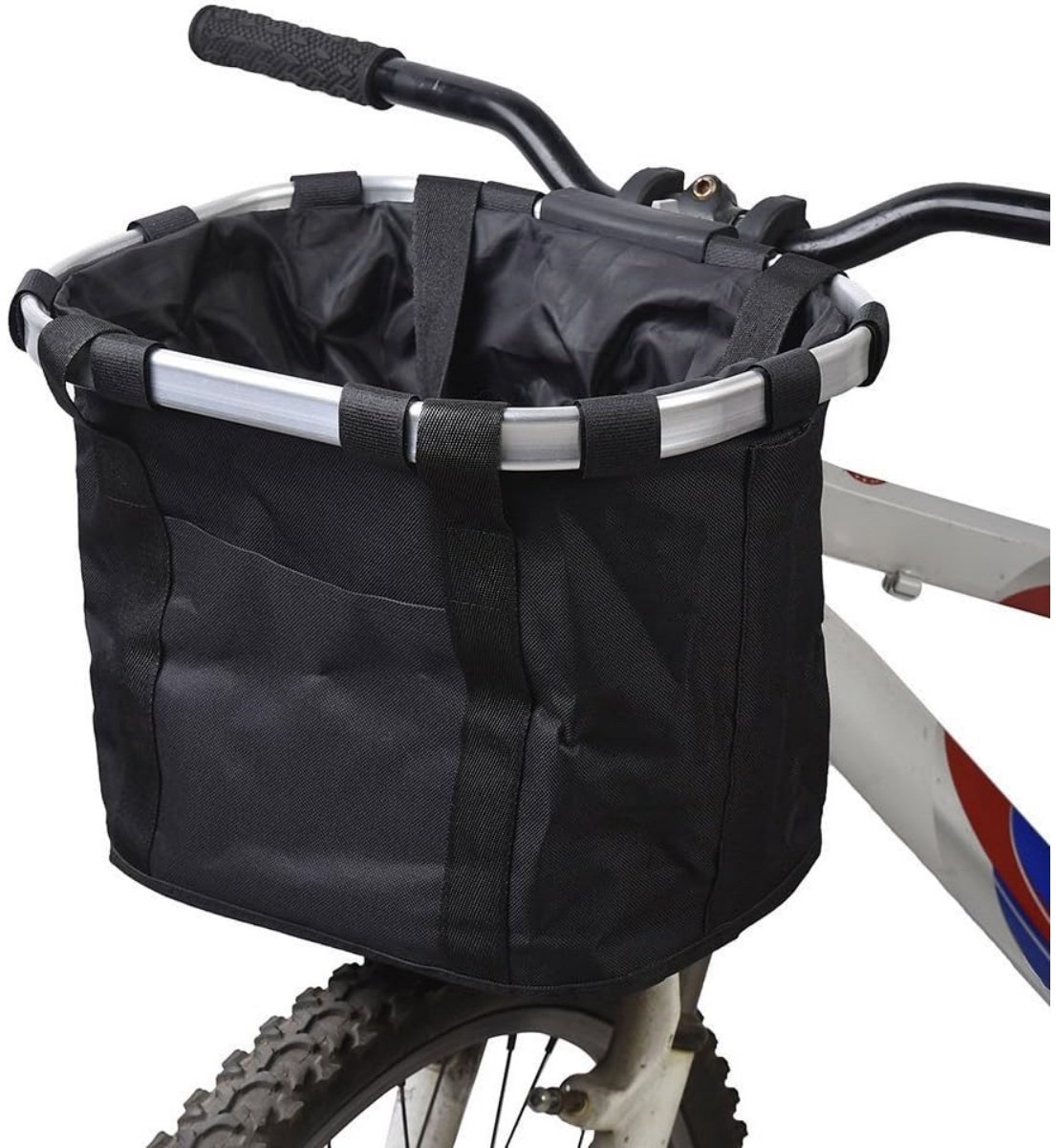 EXCITAT Mand - Afneembaar - Canvasmand - Opvouwbaar - Geschikt voor Fietsen, Fietsen, Uitgaan, Winkelen, School