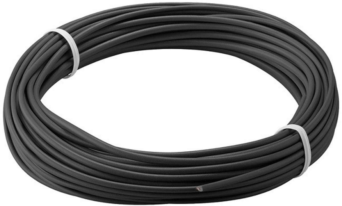 10m zwart 1x 0,14mm geisoleerd koperdraad voor hobby toepassingen - 10 meter