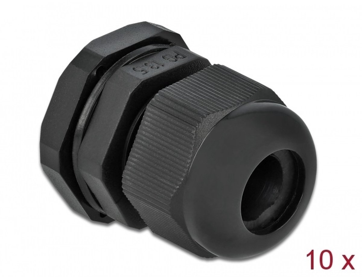 Kabelwartel PG13.5 10 stuks zwart