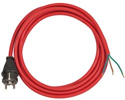 Aansluitkabels IP44 3m rood H05RR-F 3G1,5
