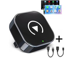 Dutchers® Carplay Dongle Draadloos - Carplay Scherm - 2-in-1 Draadloze CarPlay - Auto Adapter geschikt voor Android & Apple – Plug & Play, Compact en Razendsnel
