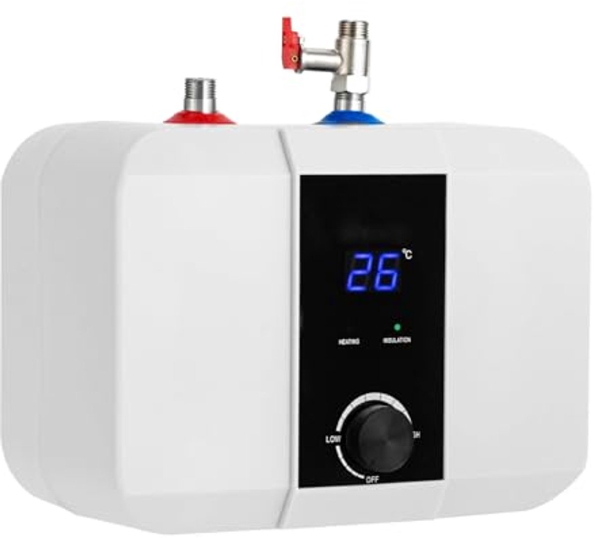 Elektrische onderbouw warmwaterboiler 6L, 1500W met led-display voor gootsteen