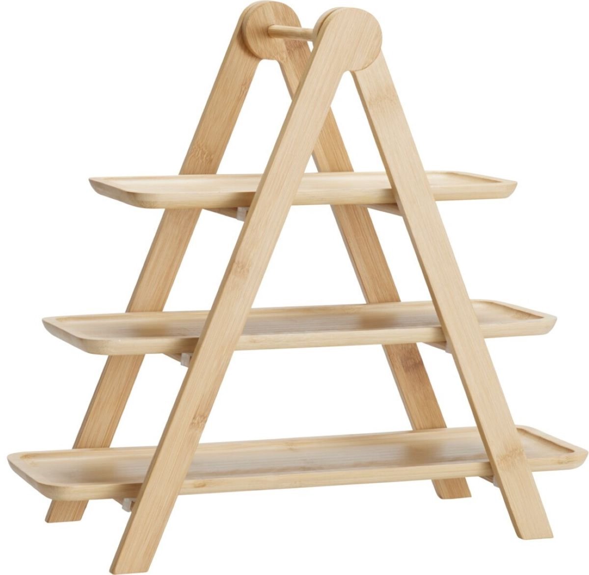 Etagère Bamboe – 3 Laags – Houten Serveerschaal – 43x18x39 cm – Duurzaam - Stijlvol
