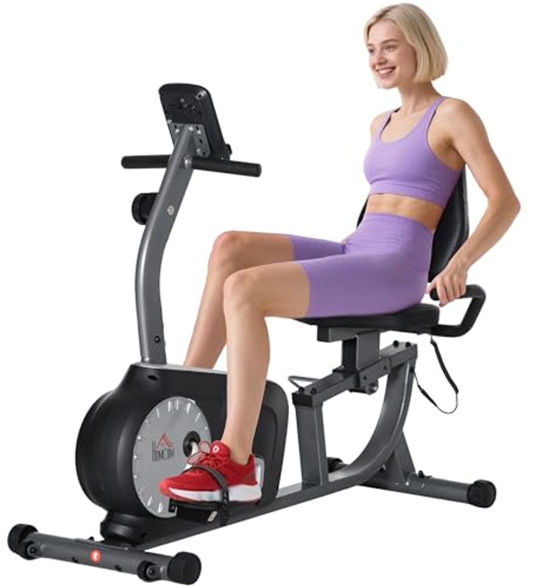 Halflange hometrainer met LCD-scherm - Verstelbare zitting