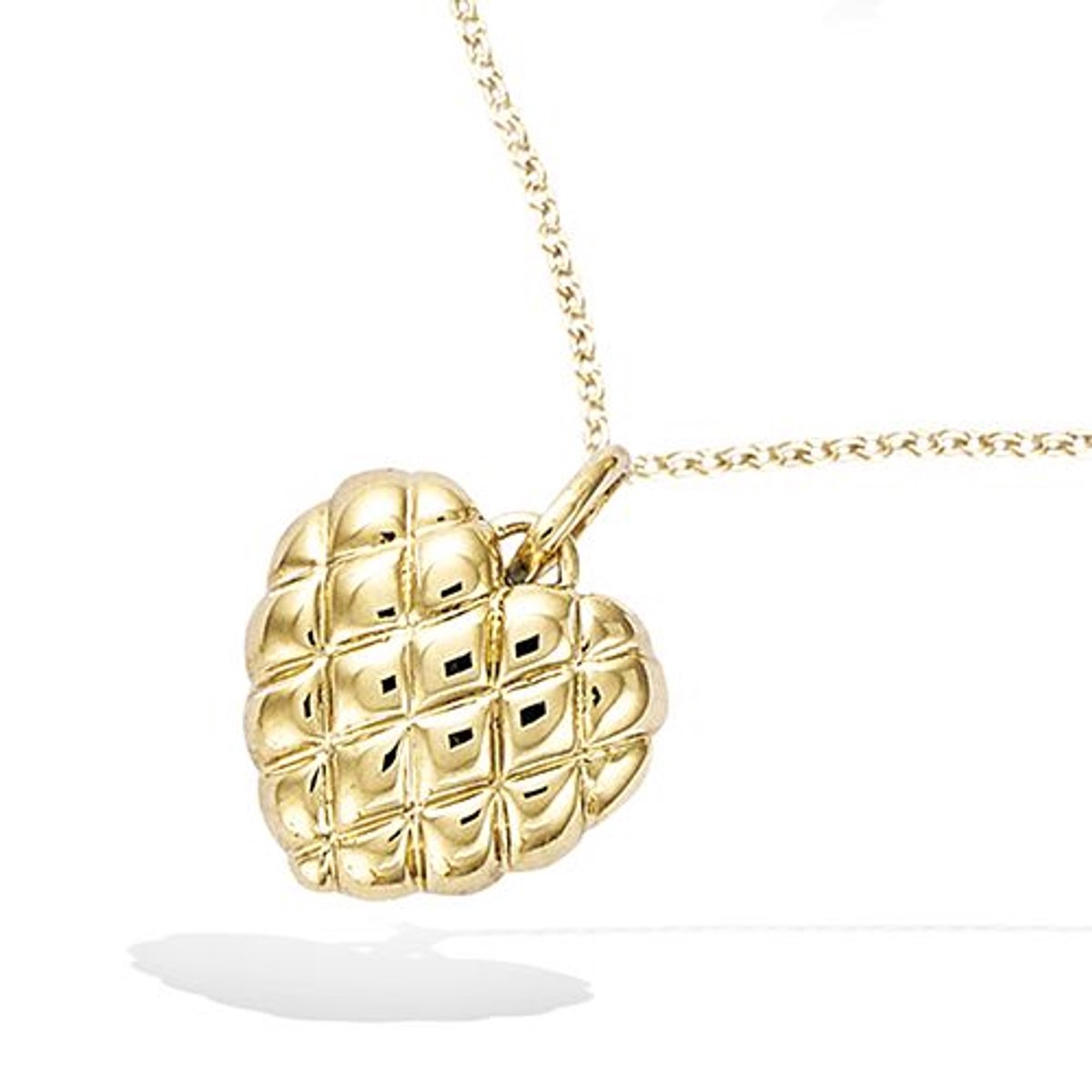 CHIVAL 18K Goud Vergulde Ketting – Solid Heart maat M – Hartvormige Hanger - Tijdloos & Elegant - Hypoallergene Dames Ketting - Luxe - Cadeau voor Haar - Liefde - Love - Geschenkvepakking - Sieraad