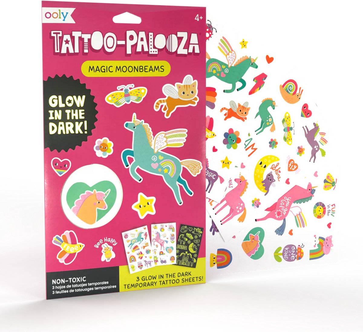 Ooly - Tattoo-Palooza - Tijdelijke tattoos - Magic moonbeams - Glow in the dark
