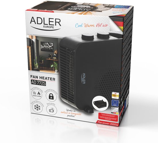 Adler Ad 7725 Chauffage noir