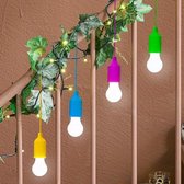 Trekkoord Gloeilamp Batterij Werkt LED Lamp Licht Opknoping Lamp Op Touw (geen Batterij) Kleurrijke LED Lamp Kind LED Opknoping Licht voor Verjaardagsfeest Verlichting Indoor Outdoor Verlichting Decor
