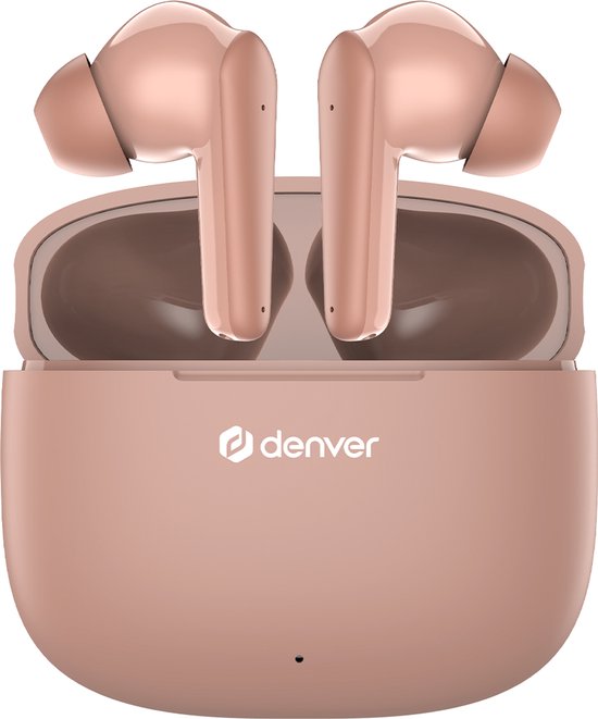Denver Earbuds – Lichtgewicht Oordopjes – 6 uur luisteren – Bluetooth 5.3 – TWE48 – Roze