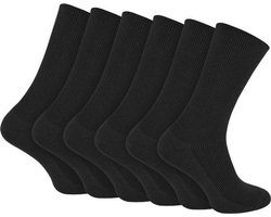 Marco Rossi 6 Paar Diabetes Sokken -47-50 - Zwart - Wijde Boord - Sokken Zonder Elastiek - Anti-Press - Medische Sokken - Medical socks - Naadloos - Dames en Heren