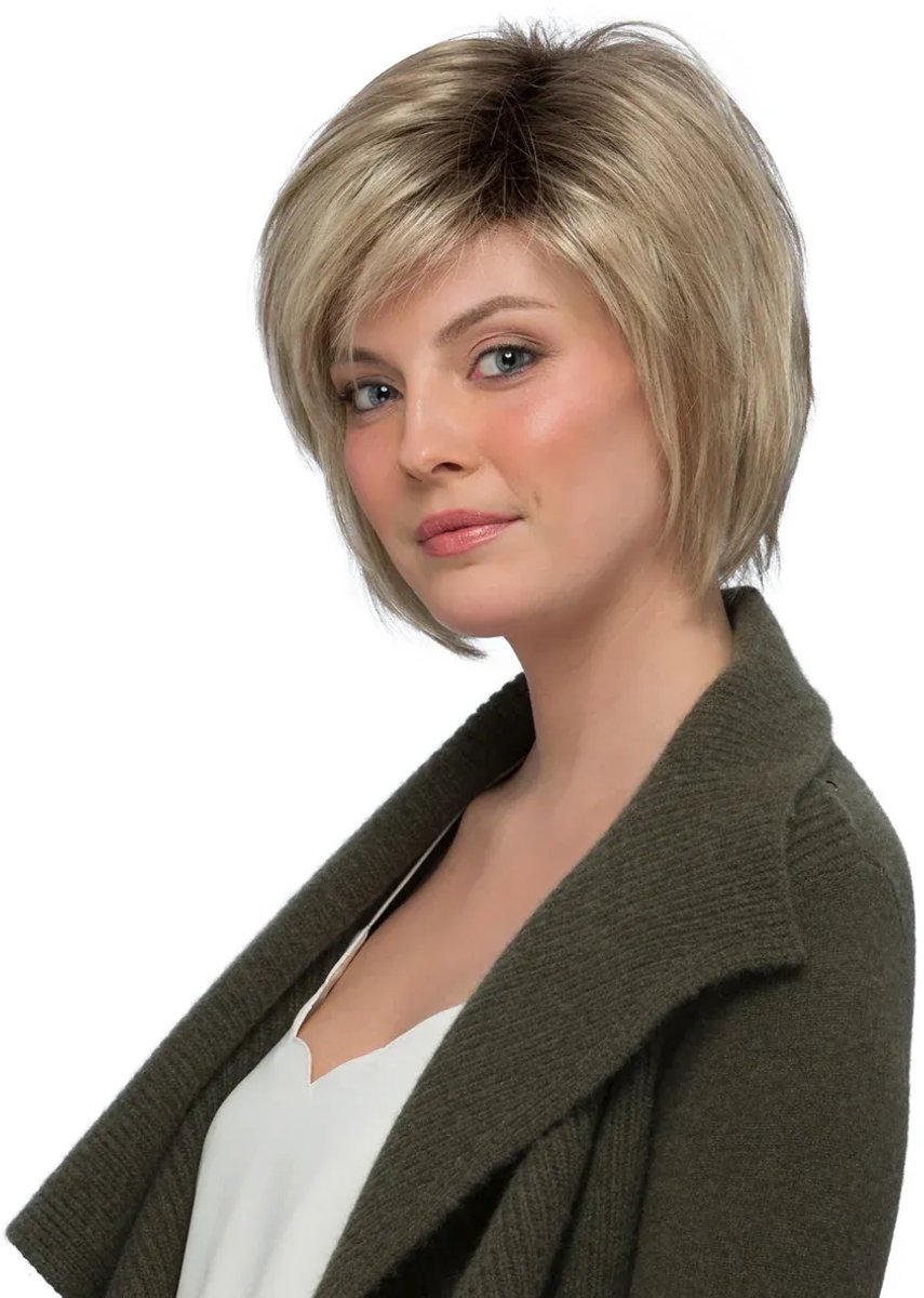Devin | Pure Stretch Cap® | Synthetische Pruik, Kleur-R14/26H - Donkerblond met gouden blonde highlights