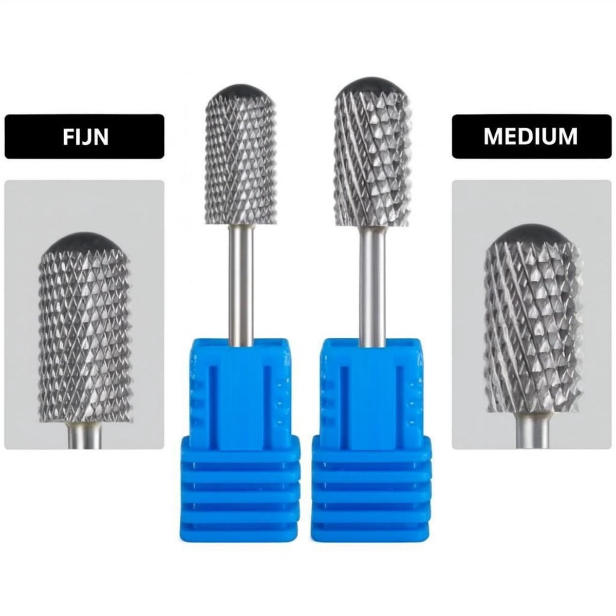 Goodbitz® - Bitjes Nagelfrees - 2 stuks - Round Head Bit - Bitjes set - Bitjes nagelfrees - Bitjes nagelfrees Tungsten - Nagelbitjes - Opzetstukken nagelfrees