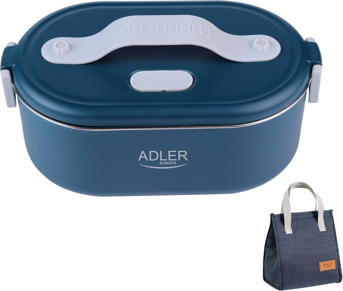 Adler AD 4522 - Elektrische lunchbox - 0,8 liter - Blauw - met Thermozak 5 liter
