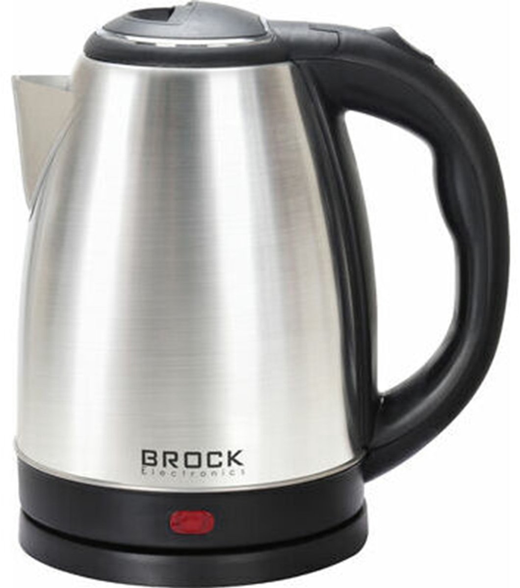 Brock RVS Waterkoker 1,8L – 1500W – LED Verlichting – 360° Draaibare Voet – Automatische Uitschakeling – WK 0616 S