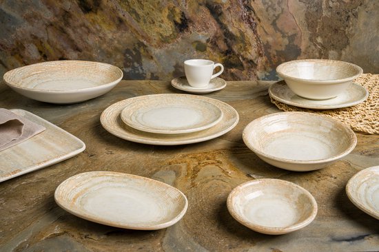 6 x pastaborden, soepborden, dinerborden, saladeborden, servies, diepe