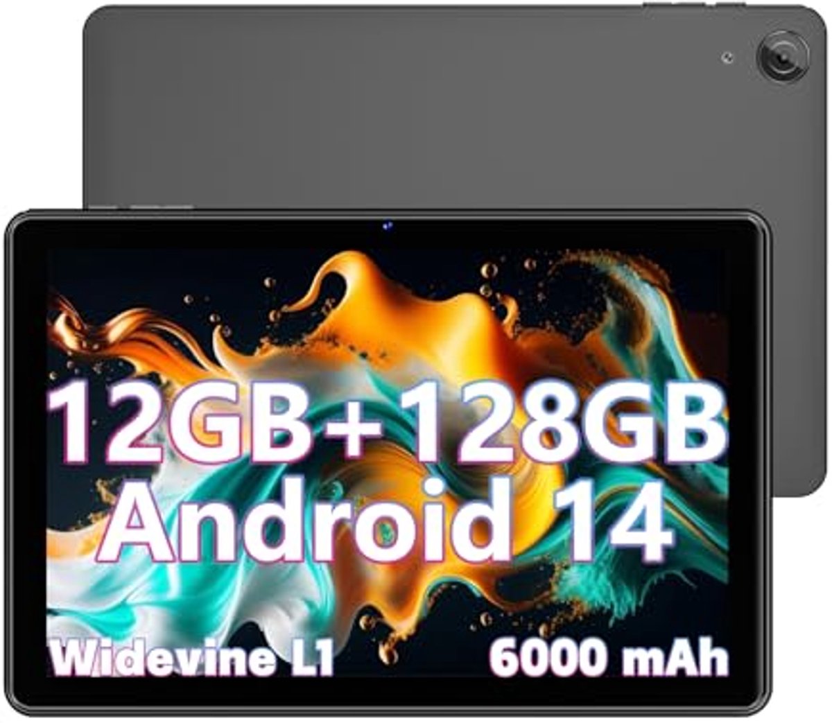 10 Inch Android Tablet met 12GB RAM en 128GB Opslag - Octa Core 1280x800 IPS HD