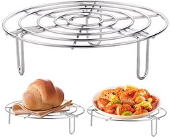 Rond roestvrij stalen stoomrek voor Air Fryer - 20 x 5,5 cm