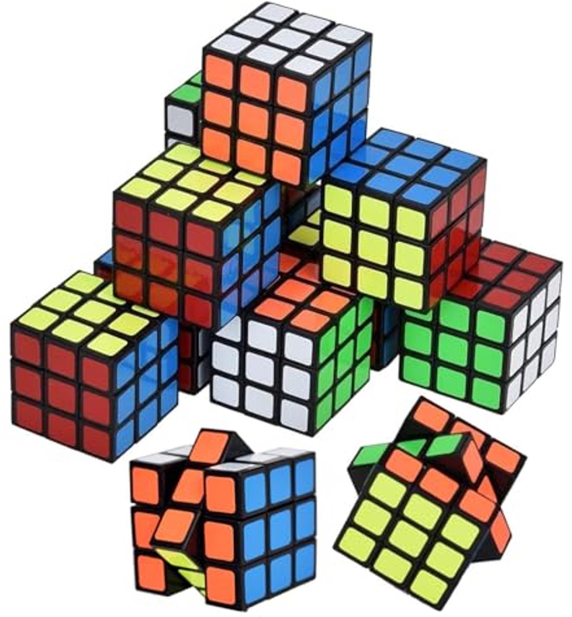 12 stuks mini-toverkubussen - brainteaser speelgoed voor kinderen en volwassenen - kleurrijke puzzels voor verjaardagen en feestdagen