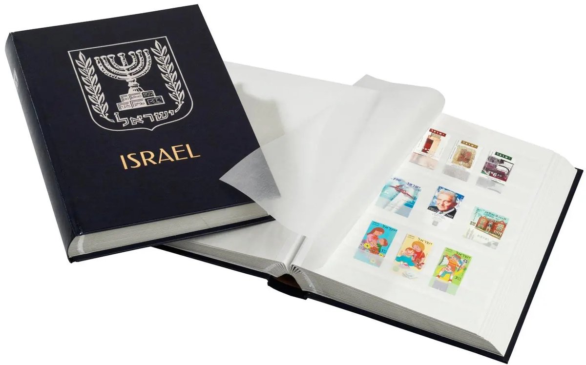 De insteekboeken G met landswapen Israel van DAVO