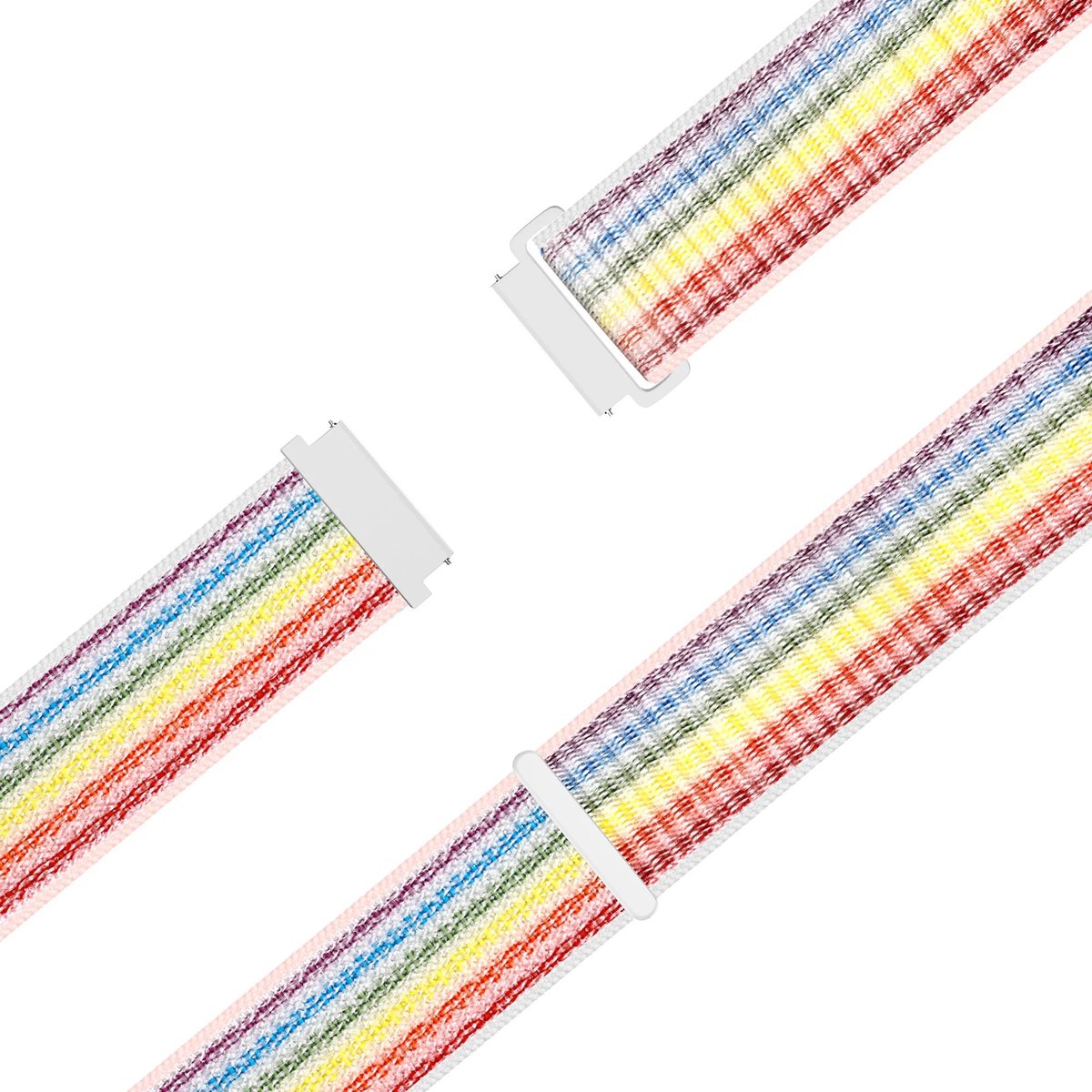 Bandz Hoogwaardige nylon band met klittenband - geschikt voor Garmin Vivoactive 6 / 5 / 3 / Vivomove HR / Style / Luxe / Sport / Trend / Forerunner 645 / 245 / 165 / 55 / Approach S12 / S40 / S42 / S44 / S50 / Venu SQ / SQ2 / 2Plus (multicolour)