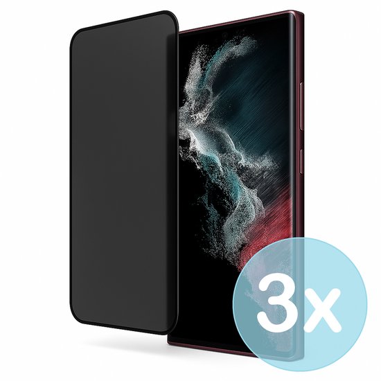 Protection d'écran de confidentialité pour Samsung Galaxy S22 Ultra – Anti-regards – Glas trempé anti-rayures 9H – Couverture complète – Lot de 3 – FuturiQ