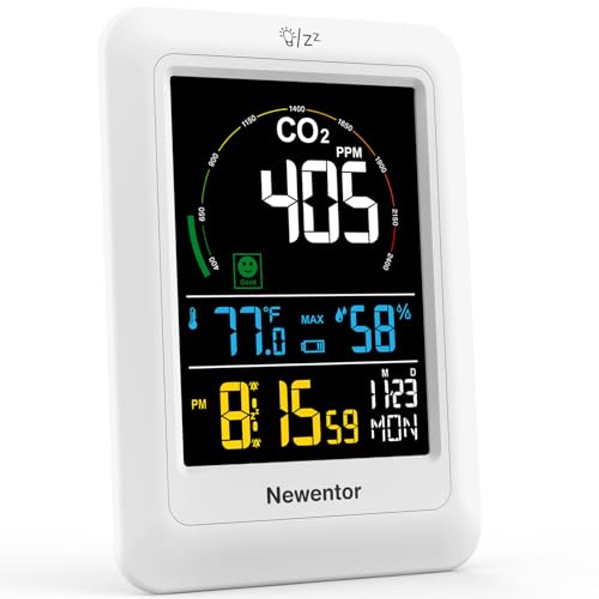 CO2 Meter met Alarm en Ventilatie Aanbevelingen - NDIR Technologie voor Thuis en Kantoor