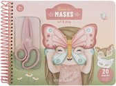 Livre d'activités Little Dutch Rosa & Friends - fabrication de masques - avec ciseaux adaptés aux enfants - speelgoed créatif pour les enfants de 3 ans et plus