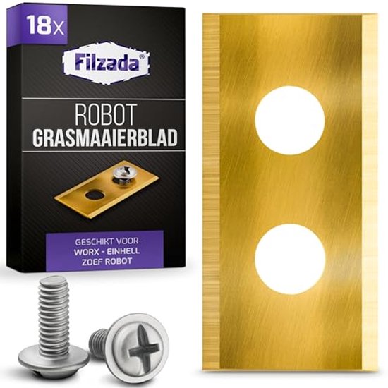 Ultrascherpe Titanium Messen Set voor Robotmaaiers 18x - Ultrascherpe - €37,43