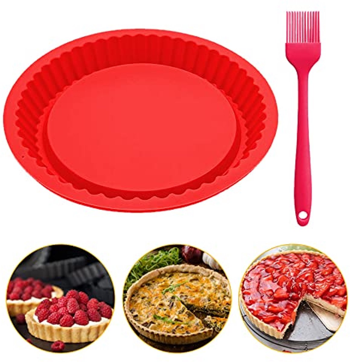 Ronde Siliconen Cakevorm 25,4 cm – Antiaanbak Taartvorm voor Cake, Brood en Gebak