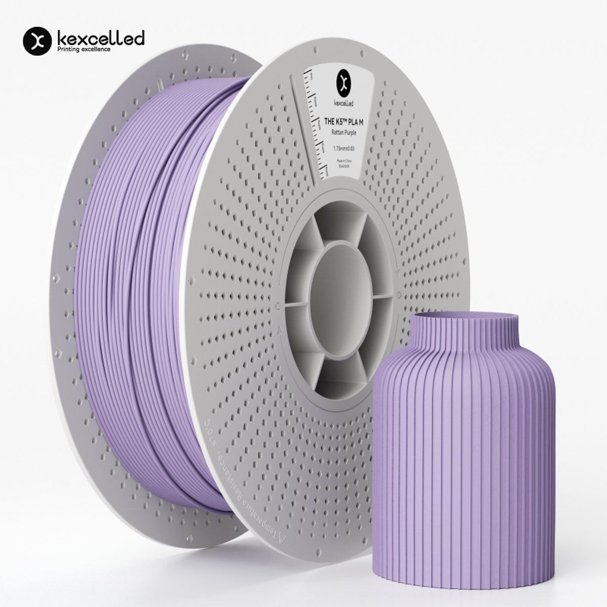Kexcelled PLA Mat - Ratan Paars - 1kg - 3D Printer Filament
