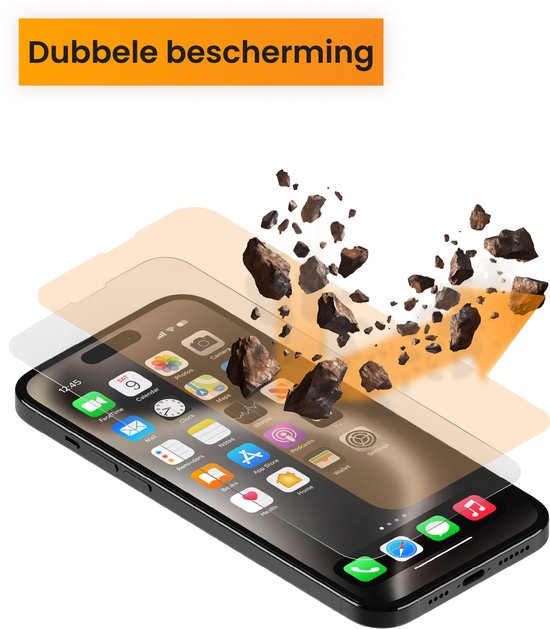 Protections d'écran R2B pour iPhone 17 Pro Max - Lot de 2 - Cadre d'installation et kit de nettoyage inclus - Tempered Glass - Protecteurs d'écran - Protection d'écran - Verre de protection