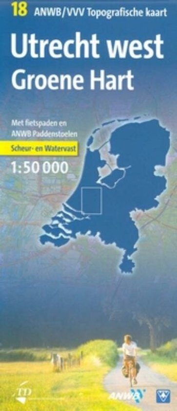 9789018023584 - ANWB Topografische kaart 18 Utrecht West Groene Hart