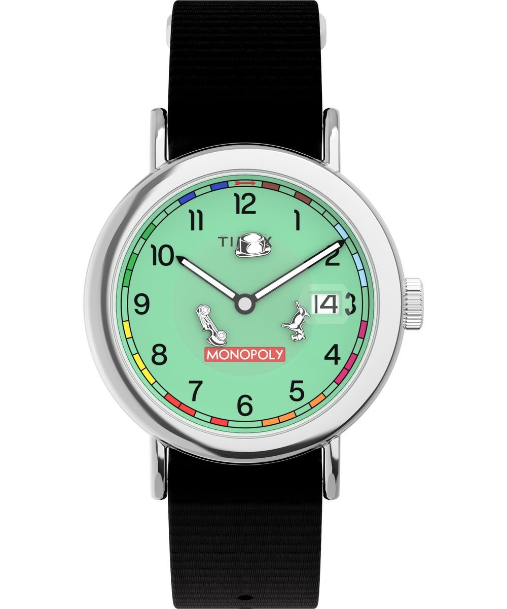 Timex Monopoly Weekender TW2Y47000 Horloge - Textiel - Zwart - Ø 37 mm