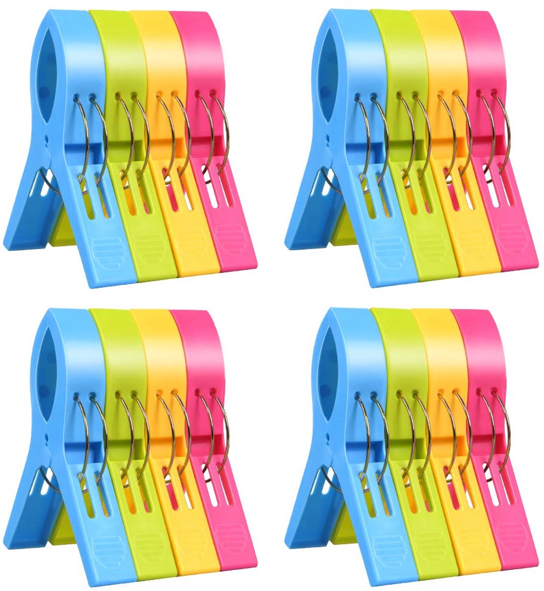 Ynkkvre - Wasknijpers - Handdoekclips - Strandhanddoek Clips - Winddichte Clips voor Kleding en Strandhanddoeken op het Strand en Ligbedden