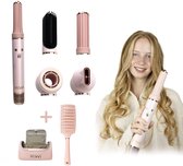 Nysah® PRO Airstyler -Föhnborstel & Krulborstel - Krultang 5 in 1 Multistyler - Hairwrap - Haarstyler. luxe opberg tas- krultang