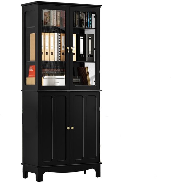 Aunvla Keukenkast, hoge kast, vitrinekast, buffetkast met