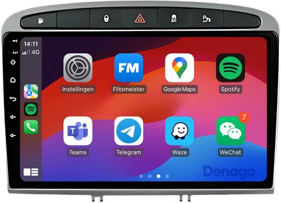 2-din inbouwframe / paneel PEUGEOT (308) 2007-2013, (408) 2011