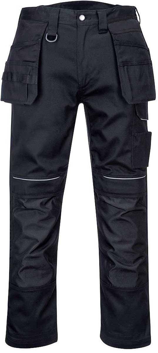 Portwest PW3 Katoenen Worker Holters broek PW347 - Zwart - 46