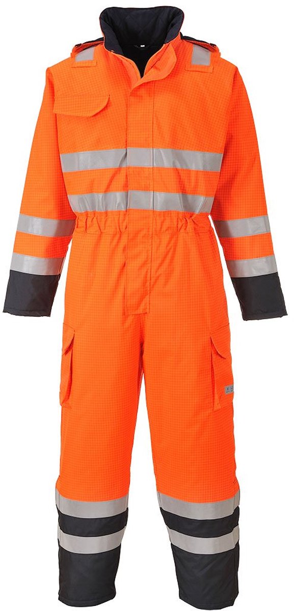 Portwest Bizflame Regen Hi-Vis Multi Overall S775 - Oranje/Marine - S