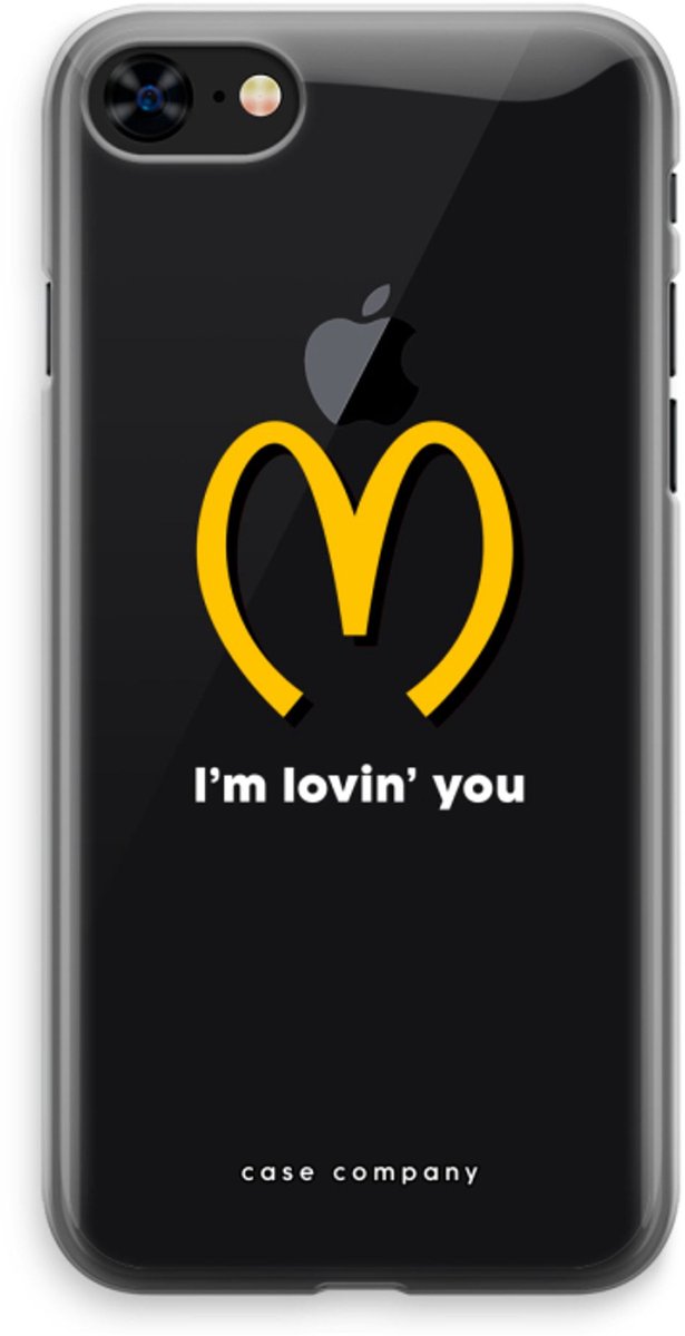 Case Company® - Hoesje geschikt voor iPhone 8 hoesje - I'm lovin' you - Soft Cover Telefoonhoesje - Bescherming aan alle Kanten en Schermrand