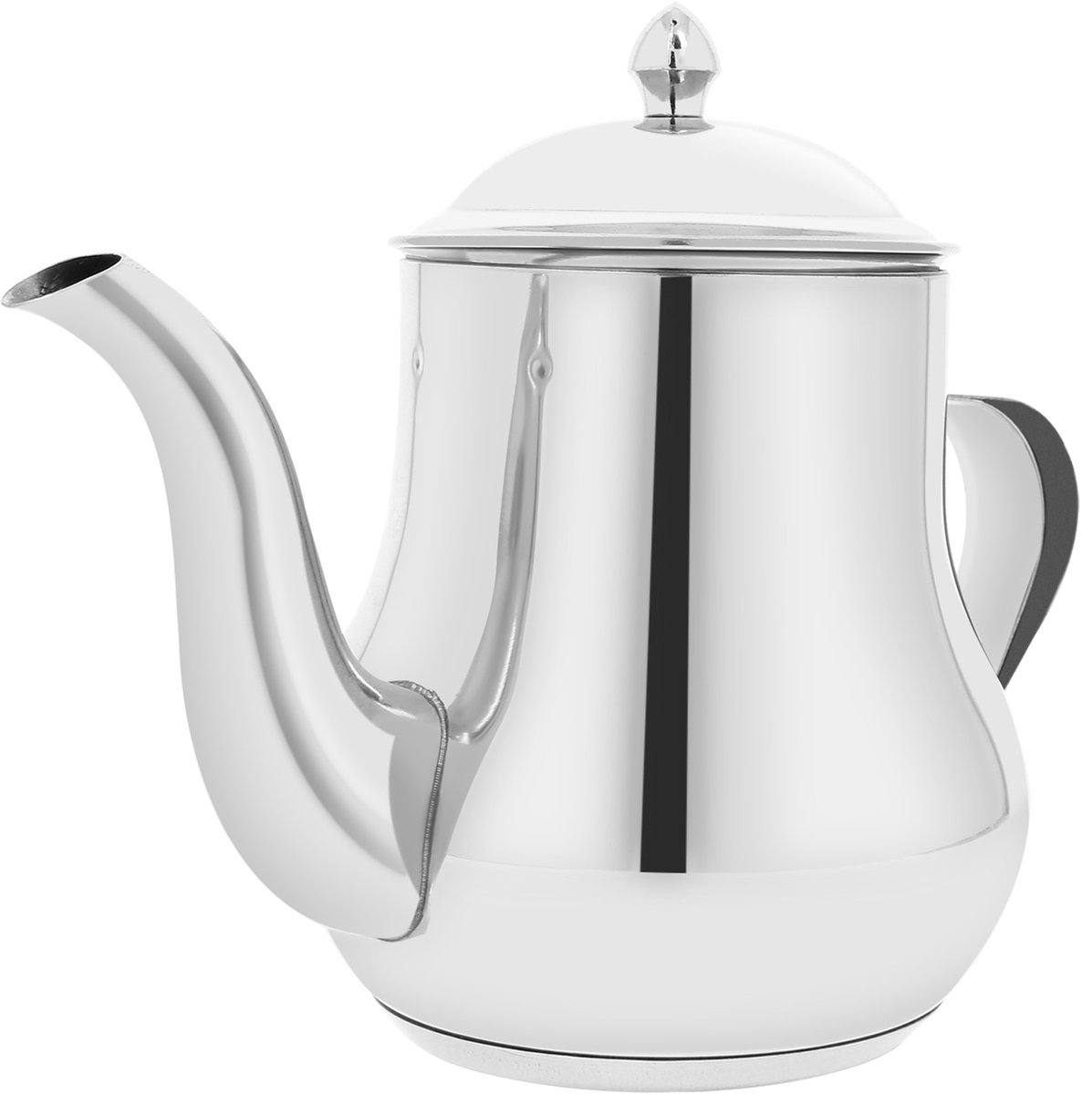 Signature Home, RVS theepot Capaciteit 1L met schenktuit en deksel, Zilver