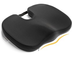 COMFYCENTRE® Zitkussen Orthopedisch - Stuitkussen voor Pijnlijke stuit - Zitverhoger - Wigkussen - Traagschuim - Stoelverhoger voor Auto - 45cm