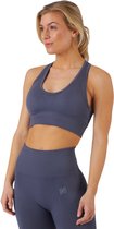 Norfolk - Gymset - Sportlegging - Sport BH - Naadloos Fitnesskleding Set - High Waist - Vochtafvoerend - Medium - Grijs - Erica Legging BH Set