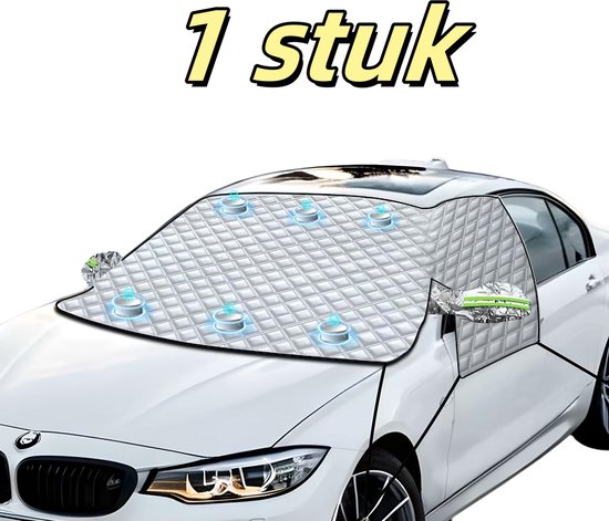 Housse de pare-brise de voiture 1 pièce - Housse de pare-brise - Imperméable - Antibuée - Antigel - Déneigement et déglaçage - Klein taille - Pour SUV/tout-terrain