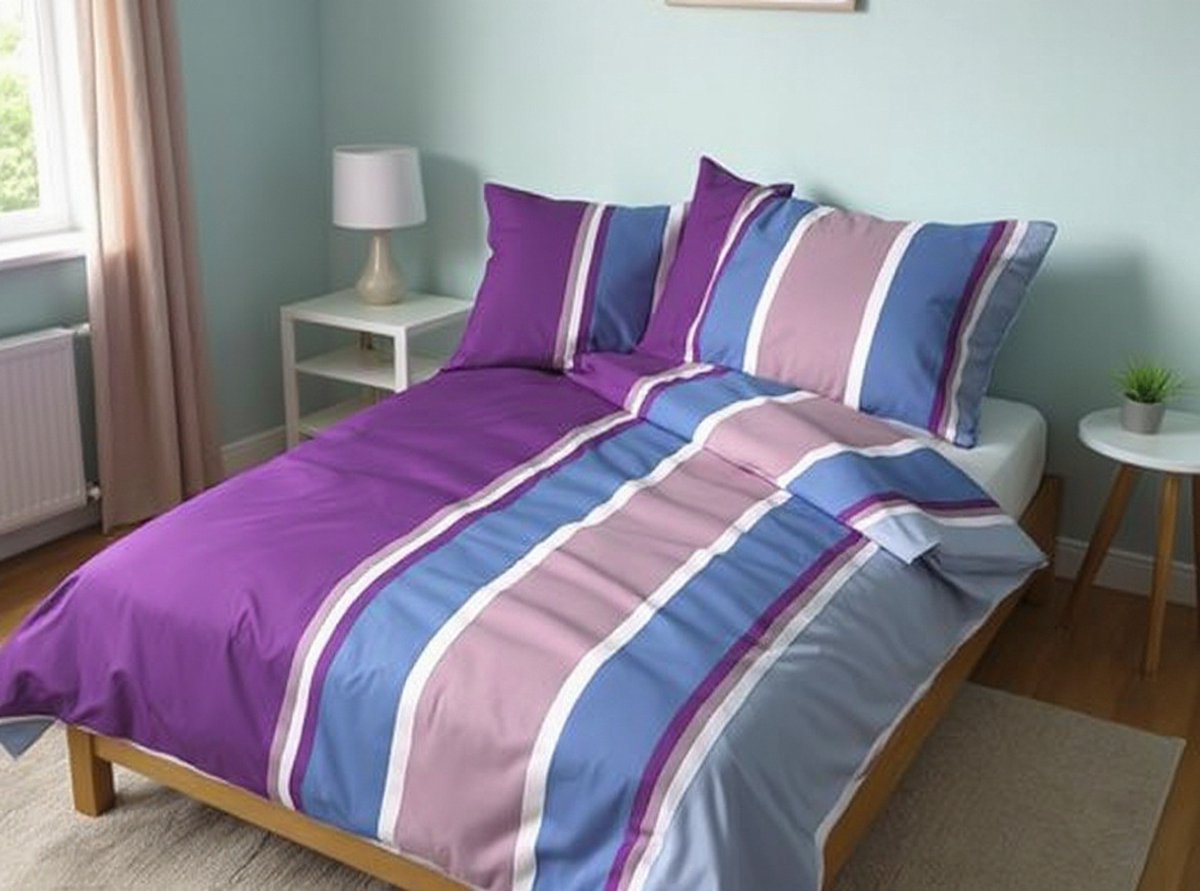 SENZATIONE 100% Katoen Percaline Dekbedovertrek 200x200/220-2x60x70 cm ALEXANDER PAARS
