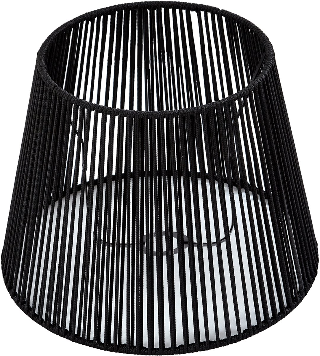 QAZQA jayla shade - Japandi Lampenkap - Ø 40 cm - Zwart -
