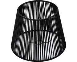 QAZQA jayla shade - Japandi Lampenkap - Ø 40 cm - Zwart -